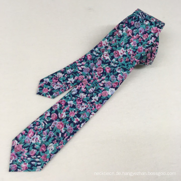 Chinesischer Lieferant Ihre eigene Marke Baumwolldruck Mens Floral Tie